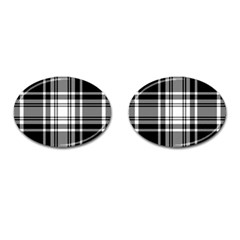 Pixel-background-design-modern-seamless-pattern-plaid-square-texture-fabric-tartan-scottish-textile- Cufflinks (oval) by uniart180623