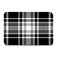 Pixel-background-design-modern-seamless-pattern-plaid-square-texture-fabric-tartan-scottish-textile- Plate Mats by uniart180623