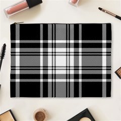 Pixel-background-design-modern-seamless-pattern-plaid-square-texture-fabric-tartan-scottish-textile- Cosmetic Bag (xl) by uniart180623