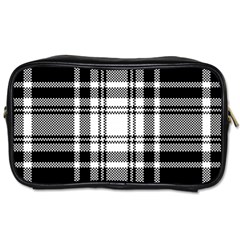 Pixel-background-design-modern-seamless-pattern-plaid-square-texture-fabric-tartan-scottish-textile- Toiletries Bag (two Sides) by uniart180623