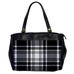 Pixel-background-design-modern-seamless-pattern-plaid-square-texture-fabric-tartan-scottish-textile- Oversize Office Handbag by uniart180623