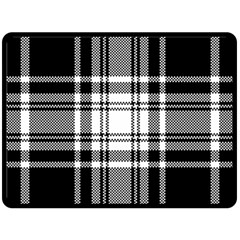 Pixel-background-design-modern-seamless-pattern-plaid-square-texture-fabric-tartan-scottish-textile- Two Sides Fleece Blanket (large) by uniart180623