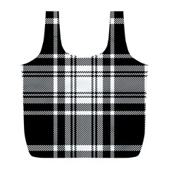 Pixel-background-design-modern-seamless-pattern-plaid-square-texture-fabric-tartan-scottish-textile- Full Print Recycle Bag (l) by uniart180623