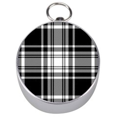 Pixel-background-design-modern-seamless-pattern-plaid-square-texture-fabric-tartan-scottish-textile- Silver Compasses by uniart180623