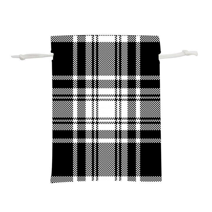 Pixel-background-design-modern-seamless-pattern-plaid-square-texture-fabric-tartan-scottish-textile- Lightweight Drawstring Pouch (M)