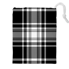 Pixel-background-design-modern-seamless-pattern-plaid-square-texture-fabric-tartan-scottish-textile- Drawstring Pouch (5xl) by uniart180623