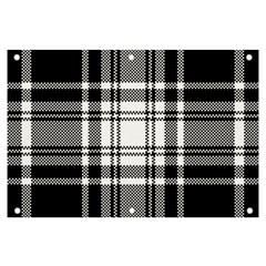 Pixel-background-design-modern-seamless-pattern-plaid-square-texture-fabric-tartan-scottish-textile- Banner And Sign 6  X 4  by uniart180623