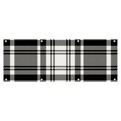 Pixel-background-design-modern-seamless-pattern-plaid-square-texture-fabric-tartan-scottish-textile- Banner And Sign 8  X 3  by uniart180623