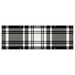 Pixel-background-design-modern-seamless-pattern-plaid-square-texture-fabric-tartan-scottish-textile- Banner And Sign 12  X 4 