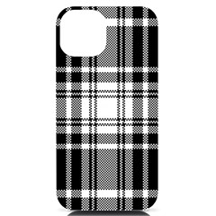 Pixel-background-design-modern-seamless-pattern-plaid-square-texture-fabric-tartan-scottish-textile- Iphone 14 Black Uv Print Case by uniart180623