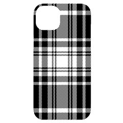 Pixel-background-design-modern-seamless-pattern-plaid-square-texture-fabric-tartan-scottish-textile- Iphone 14 Plus Black Uv Print Case