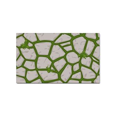 Cartoon-gray-stone-seamless-background-texture-pattern Green Sticker (rectangular) by uniart180623