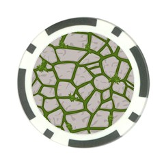 Cartoon-gray-stone-seamless-background-texture-pattern Green Poker Chip Card Guard by uniart180623