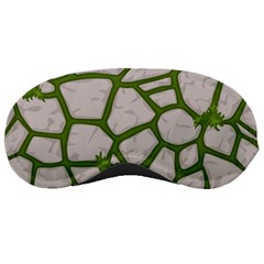 Cartoon-gray-stone-seamless-background-texture-pattern Green Sleeping Mask by uniart180623