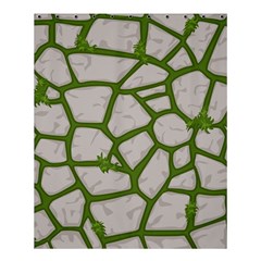 Cartoon-gray-stone-seamless-background-texture-pattern Green Shower Curtain 60  X 72  (medium) 