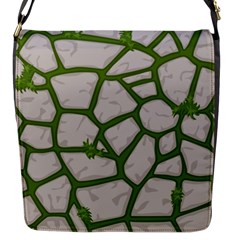 Cartoon-gray-stone-seamless-background-texture-pattern Green Flap Closure Messenger Bag (s) by uniart180623