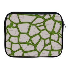 Cartoon-gray-stone-seamless-background-texture-pattern Green Apple Ipad 2/3/4 Zipper Cases by uniart180623