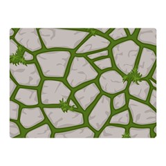 Cartoon-gray-stone-seamless-background-texture-pattern Green Two Sides Premium Plush Fleece Blanket (mini) by uniart180623