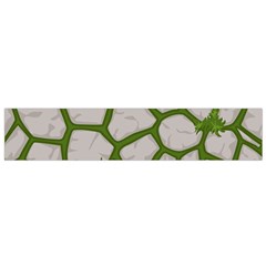 Cartoon-gray-stone-seamless-background-texture-pattern Green Small Premium Plush Fleece Scarf by uniart180623