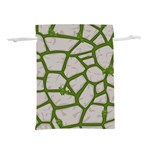 Cartoon-gray-stone-seamless-background-texture-pattern Green Lightweight Drawstring Pouch (L) Front