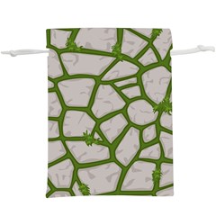 Cartoon-gray-stone-seamless-background-texture-pattern Green Lightweight Drawstring Pouch (xl) by uniart180623