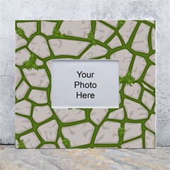 Cartoon-gray-stone-seamless-background-texture-pattern Green White Wall Photo Frame 5  X 7  by uniart180623