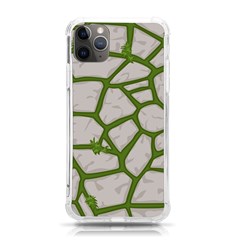 Cartoon-gray-stone-seamless-background-texture-pattern Green Iphone 11 Pro Max 6 5 Inch Tpu Uv Print Case by uniart180623