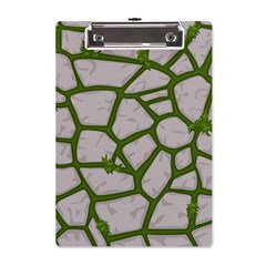 Cartoon-gray-stone-seamless-background-texture-pattern Green A5 Acrylic Clipboard by uniart180623