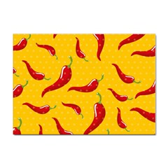 Chili-vegetable-pattern-background Sticker A4 (10 Pack) by uniart180623