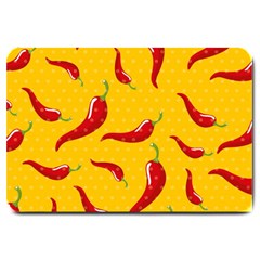 Chili-vegetable-pattern-background Large Doormat by uniart180623