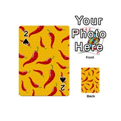 Chili-vegetable-pattern-background Playing Cards 54 Designs (mini) by uniart180623