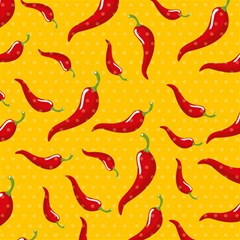 Chili-vegetable-pattern-background Play Mat (rectangle) by uniart180623