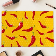 Chili-vegetable-pattern-background Cosmetic Bag (xxl) by uniart180623