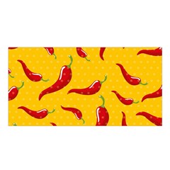 Chili-vegetable-pattern-background Satin Shawl 45  X 80  by uniart180623