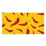 Chili-vegetable-pattern-background Satin Shawl 45  x 80  Front