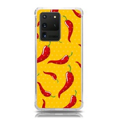 Chili-vegetable-pattern-background Samsung Galaxy S20 Ultra 6 9 Inch Tpu Uv Case by uniart180623