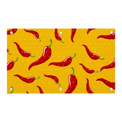 Chili-vegetable-pattern-background Banner And Sign 5  X 3  by uniart180623