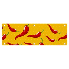 Chili-vegetable-pattern-background Banner And Sign 6  X 2  by uniart180623