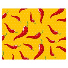 Chili-vegetable-pattern-background Premium Plush Fleece Blanket (medium) by uniart180623