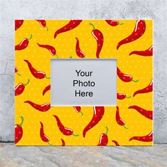 Chili-vegetable-pattern-background White Wall Photo Frame 5  X 7  by uniart180623