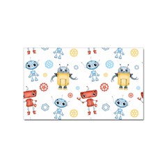 Cute-cartoon-robots-seamless-pattern Sticker Rectangular (10 Pack) by uniart180623