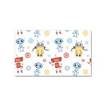 Cute-cartoon-robots-seamless-pattern Sticker Rectangular (100 pack) Front