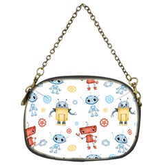 Cute-cartoon-robots-seamless-pattern Chain Purse (two Sides) by uniart180623