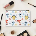 Cute-cartoon-robots-seamless-pattern Cosmetic Bag (Medium) Back