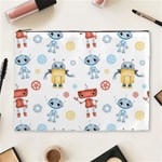 Cute-cartoon-robots-seamless-pattern Cosmetic Bag (XL) Front