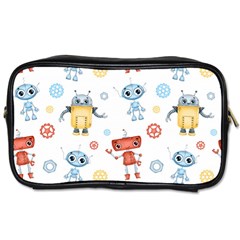 Cute-cartoon-robots-seamless-pattern Toiletries Bag (one Side) by uniart180623