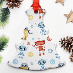 Cute-cartoon-robots-seamless-pattern Ornament (christmas Tree)  by uniart180623