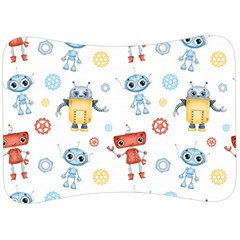 Cute-cartoon-robots-seamless-pattern Velour Seat Head Rest Cushion by uniart180623