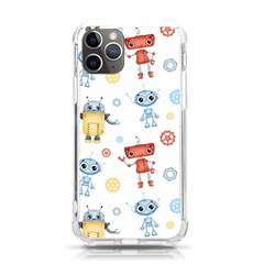 Cute-cartoon-robots-seamless-pattern Iphone 11 Pro 5 8 Inch Tpu Uv Print Case by uniart180623