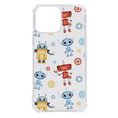 Cute-cartoon-robots-seamless-pattern Iphone 13 Pro Max Tpu Uv Print Case